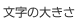 文字の大きさ