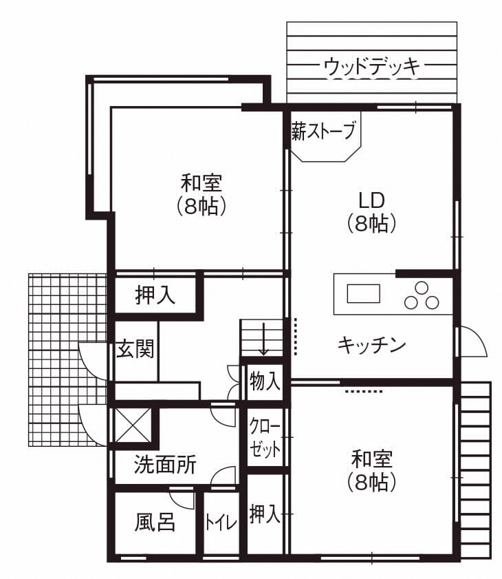 千栄　企業人材確保住宅　1F平面図