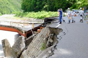 遠山郷地域災害現場視察2