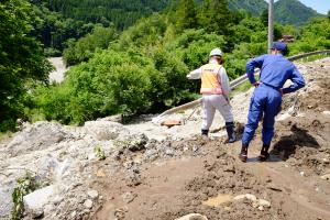 遠山郷地域災害現場視察3