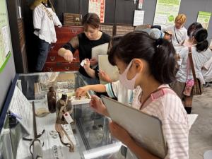 展示資料を見て触れて