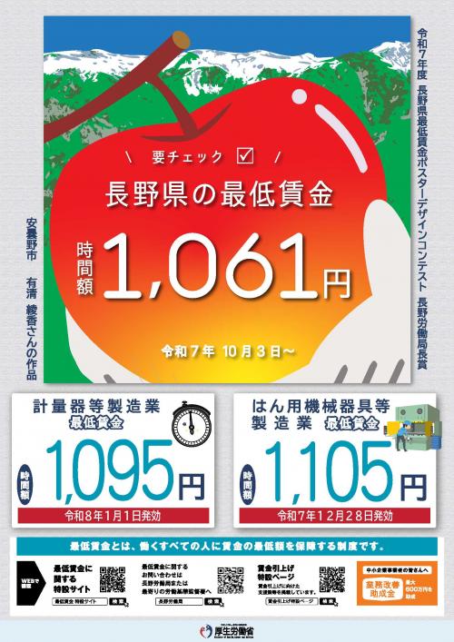 最低賃金改定ポスター