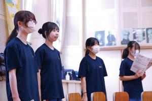 高陵中学校合唱クラブの練習の様子