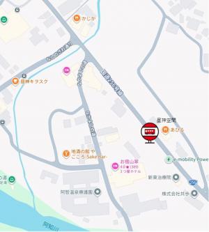 昼神温泉バス停地図