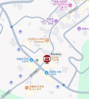 馬籠バス停地図