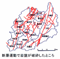 土砂災害の危険の地図です