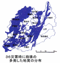 災害危険箇所等法指定の状況の図です